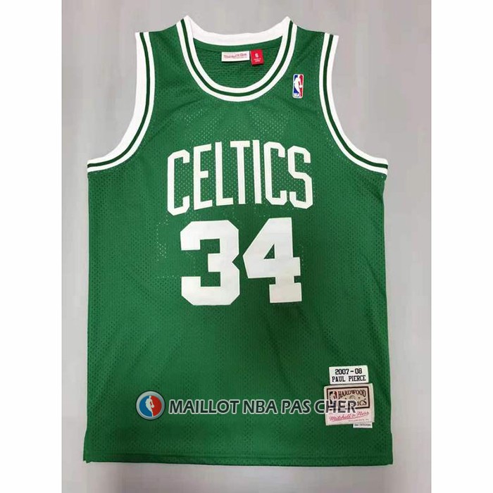 Maillot Boston Celtics Paul Pierce NO 34 Hardwood Classics Throwback Vert